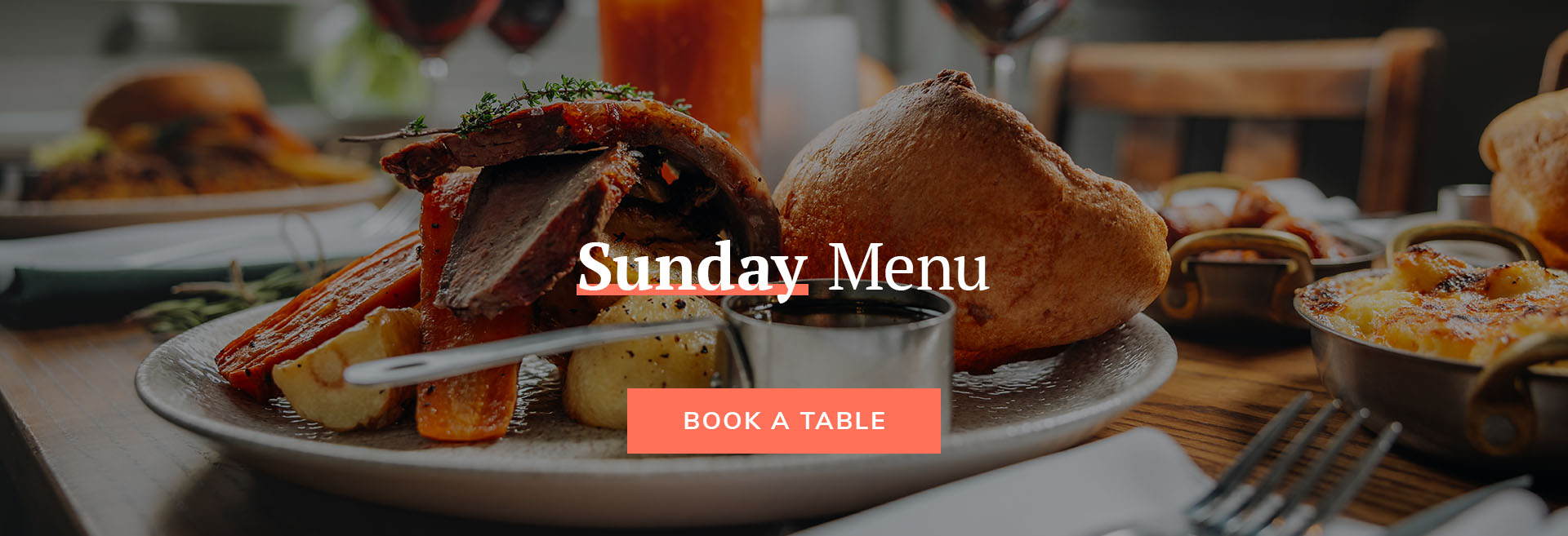 Sunday Menu at The Castle Portobello